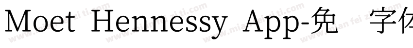Moet Hennessy App字体转换